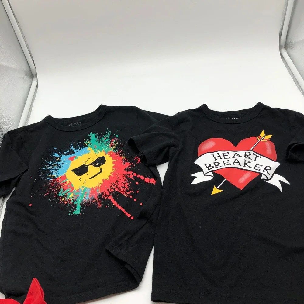 Boys Size 5/6 (S) Short Sleeve T Shirts BUNDLE Children's Place Graphic‎ Uniqlo